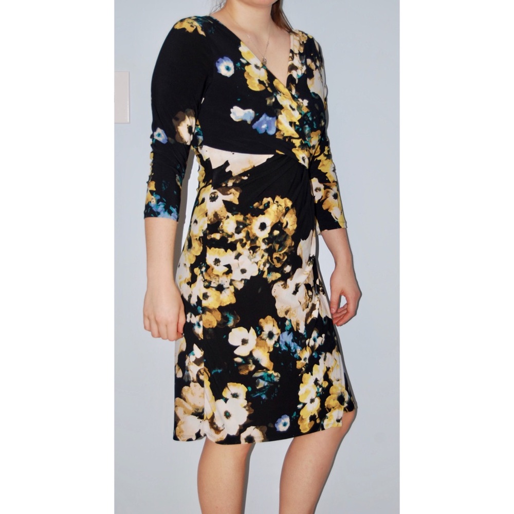Ralph Lauren Black Floral Dress